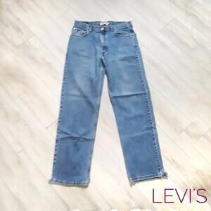 LEVI'S 550 Relaxed Fit Blue Denim Mens Jeans Size 36W Traditional Classic Casual